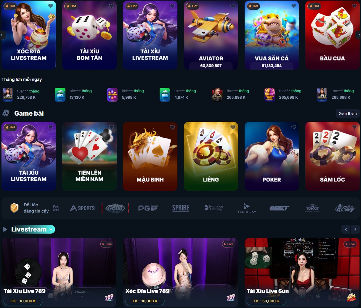 Top game hot nhất tại nhà cái 9BET